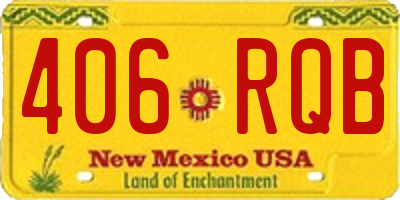 NM license plate 406RQB