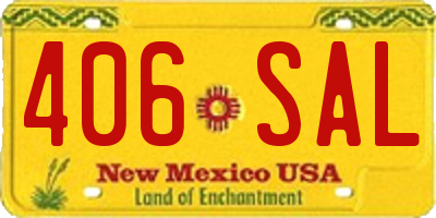 NM license plate 406SAL