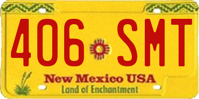 NM license plate 406SMT