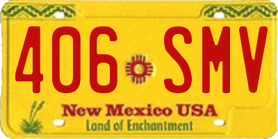 NM license plate 406SMV