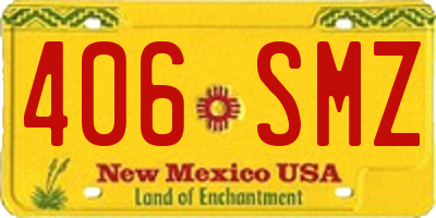 NM license plate 406SMZ