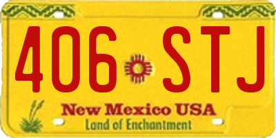 NM license plate 406STJ