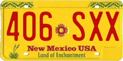 NM license plate 406SXX