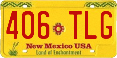 NM license plate 406TLG
