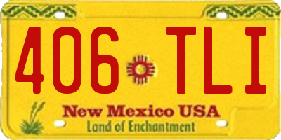 NM license plate 406TLI