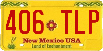 NM license plate 406TLP