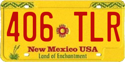 NM license plate 406TLR