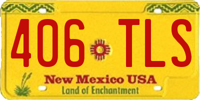 NM license plate 406TLS