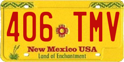 NM license plate 406TMV