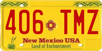 NM license plate 406TMZ