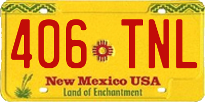 NM license plate 406TNL