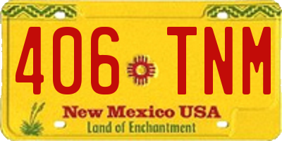 NM license plate 406TNM