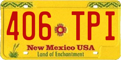 NM license plate 406TPI