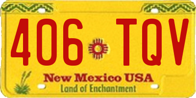 NM license plate 406TQV