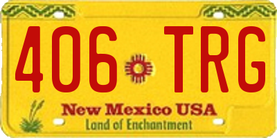 NM license plate 406TRG