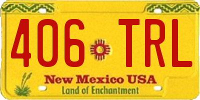 NM license plate 406TRL