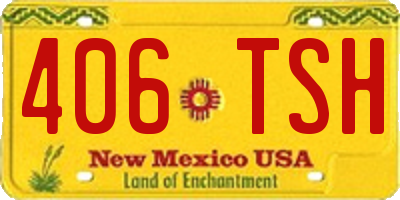 NM license plate 406TSH