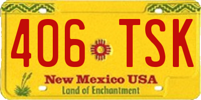 NM license plate 406TSK