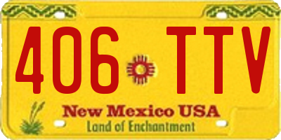 NM license plate 406TTV
