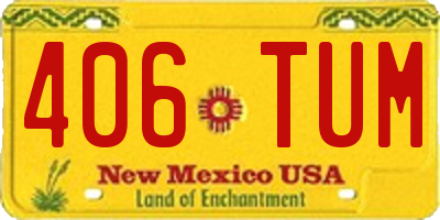 NM license plate 406TUM