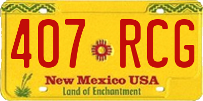 NM license plate 407RCG