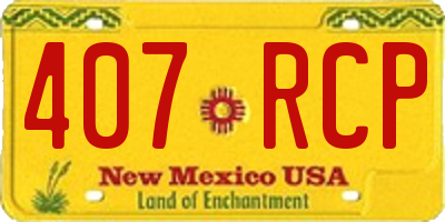 NM license plate 407RCP