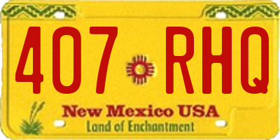 NM license plate 407RHQ