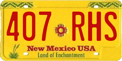 NM license plate 407RHS