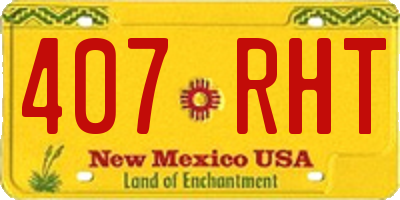 NM license plate 407RHT