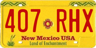 NM license plate 407RHX