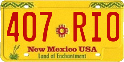 NM license plate 407RIO