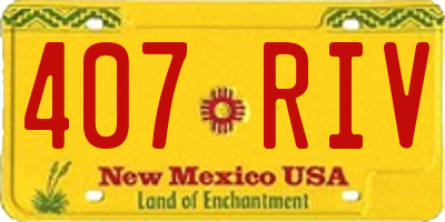 NM license plate 407RIV