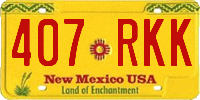 NM license plate 407RKK