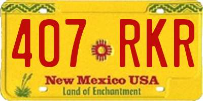 NM license plate 407RKR