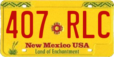 NM license plate 407RLC