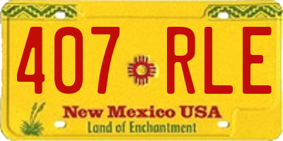 NM license plate 407RLE