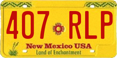 NM license plate 407RLP
