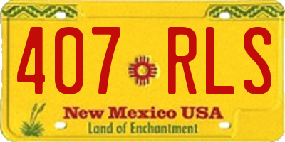 NM license plate 407RLS