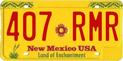 NM license plate 407RMR