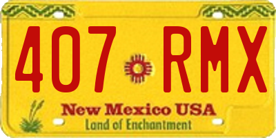 NM license plate 407RMX