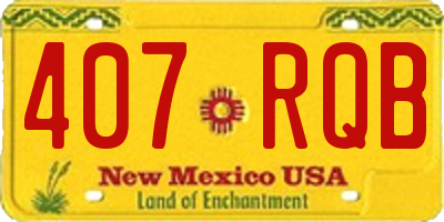 NM license plate 407RQB
