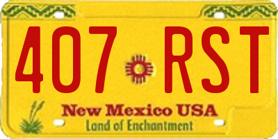 NM license plate 407RST