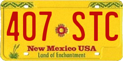 NM license plate 407STC