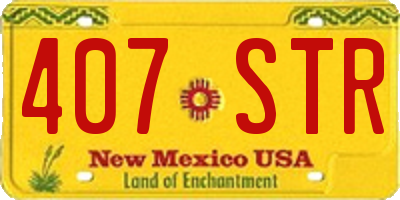 NM license plate 407STR