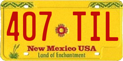 NM license plate 407TIL