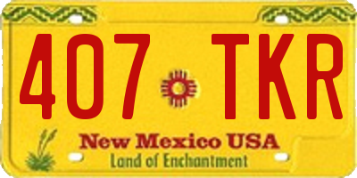 NM license plate 407TKR