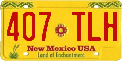 NM license plate 407TLH