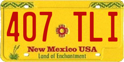 NM license plate 407TLI