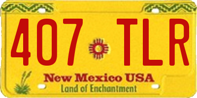 NM license plate 407TLR