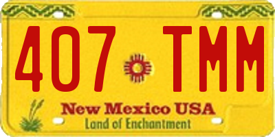 NM license plate 407TMM